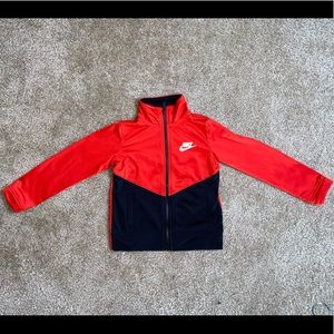 Nike toddler track jacket red black size 3t /4t XS